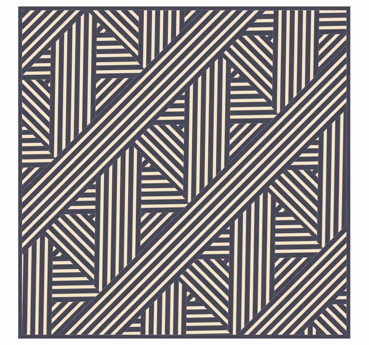 Office blind white and beige blue striped rug - TenStickers