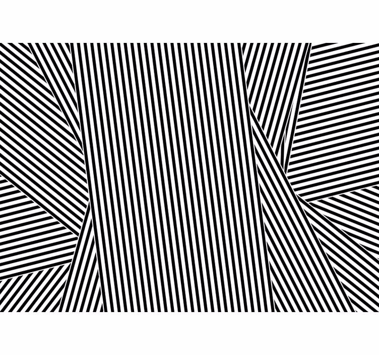 Office blind black and white striped vinyl rug - TenStickers