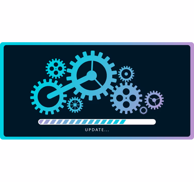 Office blind with rotating gears - TenStickers