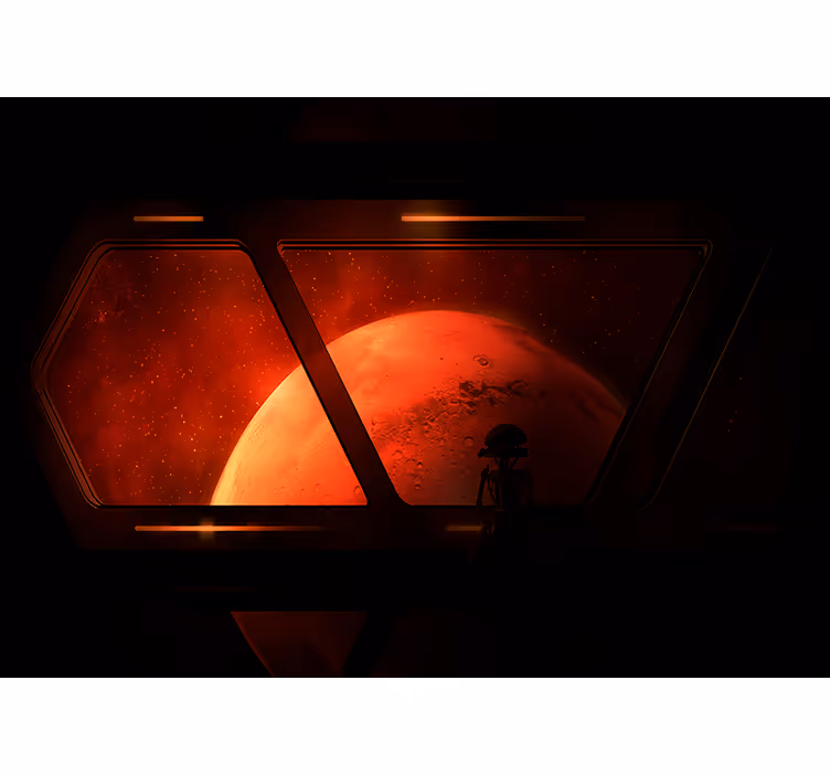 Bedroom blind view from mars - TenStickers