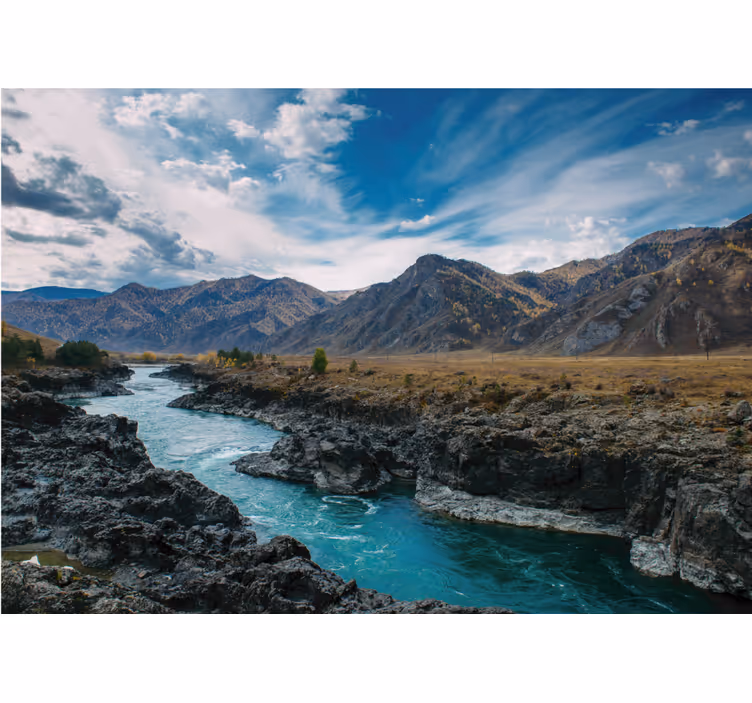 Bedroom blind river in the andes - TenStickers
