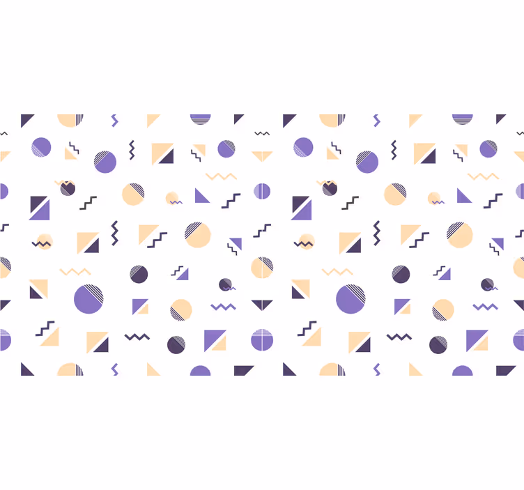 Bedroom blind with colored geometric shapes - TenStickers