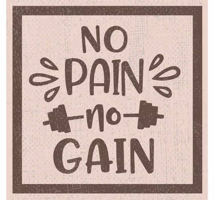 Bedroom blind no pain no gain - TenStickers