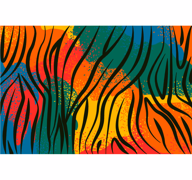 Bedroom blind with african animal print design - TenStickers