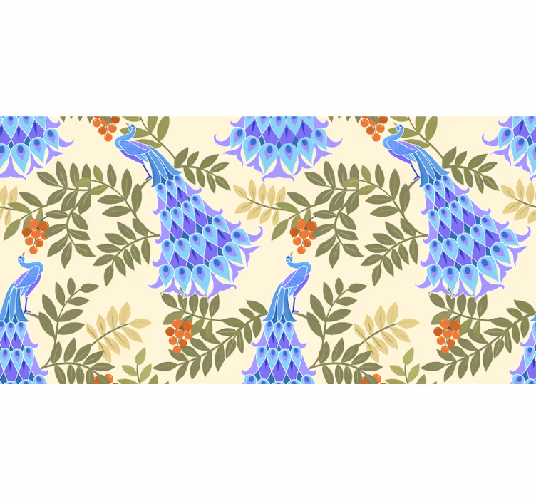 Bedroom blind with magic peacock feather design - TenStickers