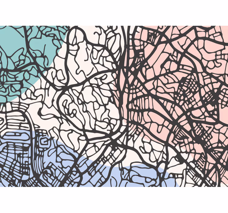 Beige kuala lumpur map bedroom blind - TenStickers