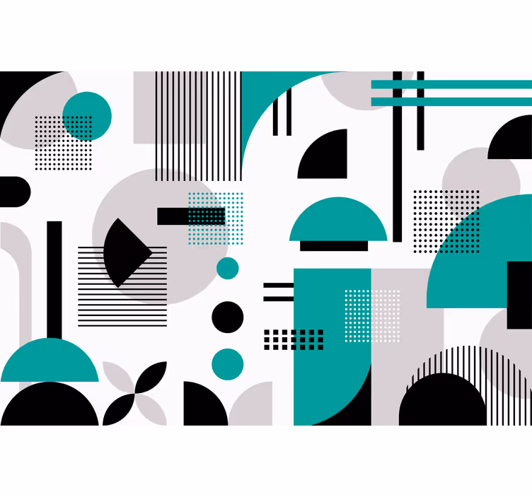 Bedroom blind with modern geometric patterns - TenStickers
