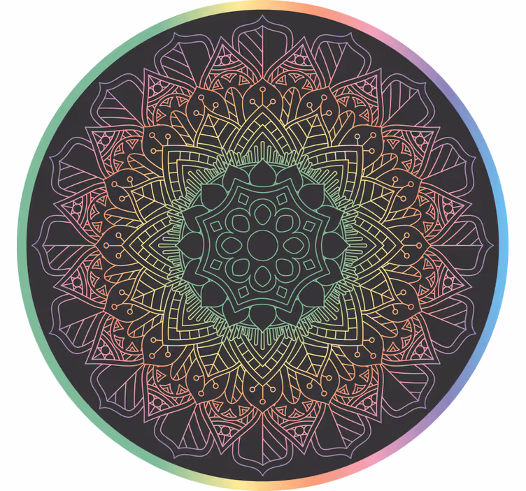 Rainbow mandala bedroom blind - TenStickers