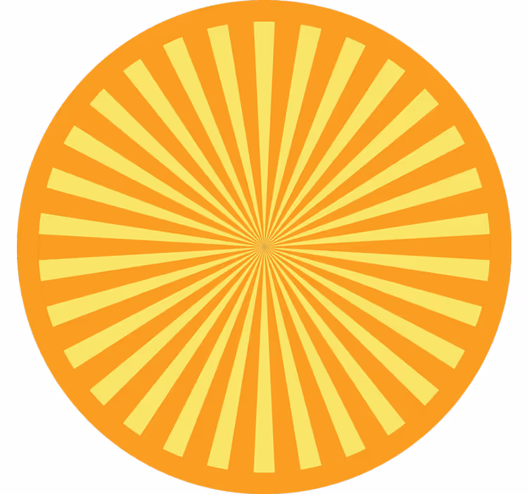 Abstract sunset bedroom blind in orange tones - TenStickers