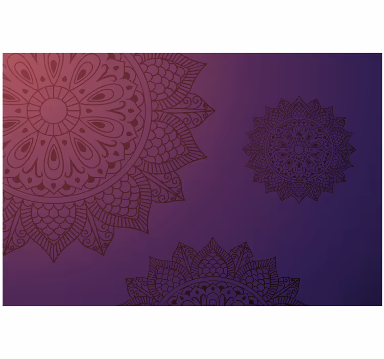 Bright mandala blue and light bedroom blind - TenStickers