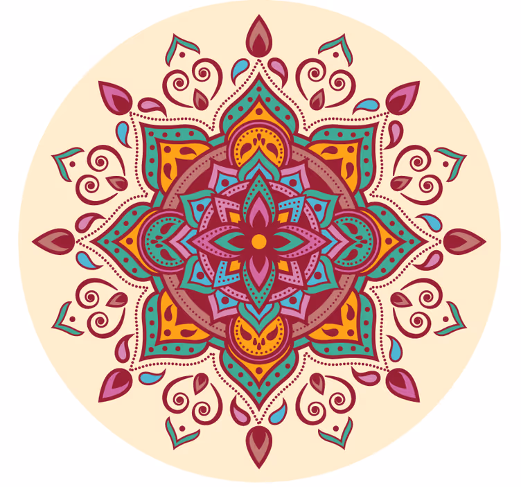 Bedroom blind in pinkish mandala design - TenStickers