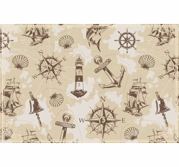 Bedroom blind with nautical designs - TenStickers