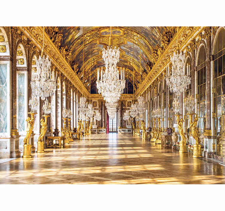 Living room blind versailles castle design - TenStickers