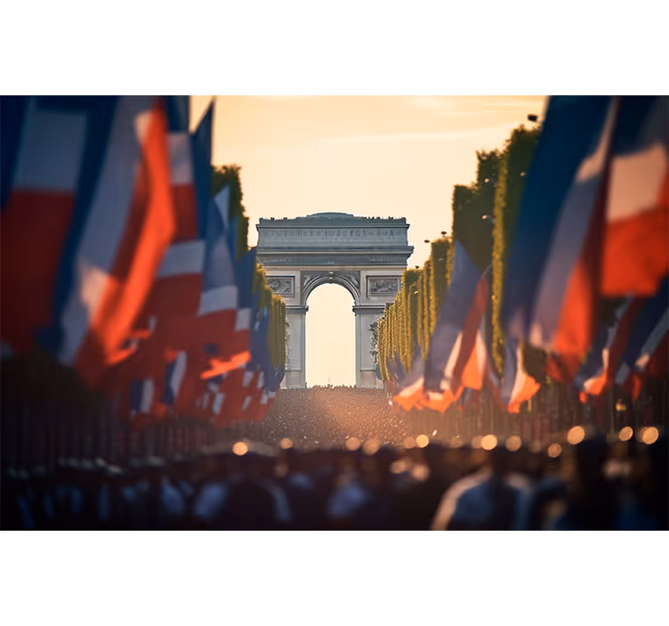 Living room blind bastille day celebration - TenStickers