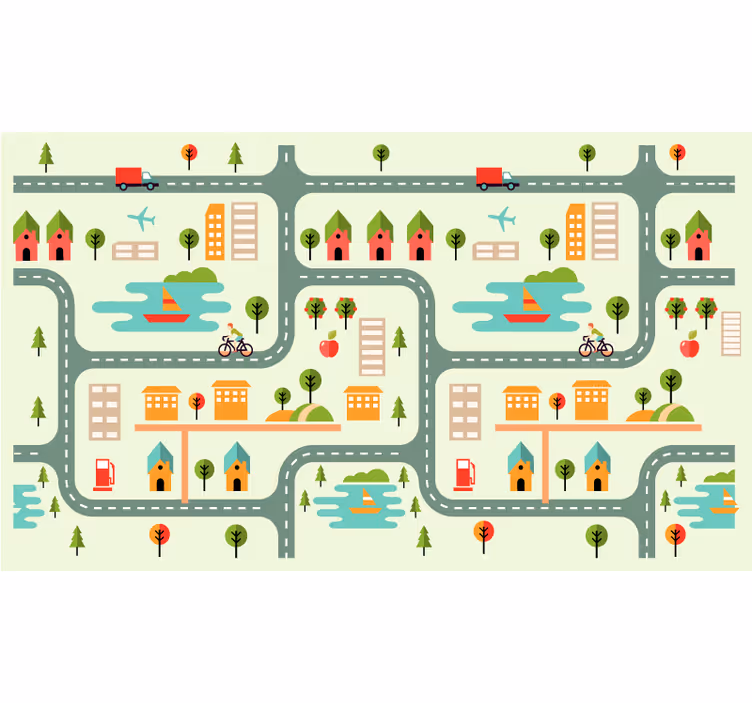 Childrens blind road playmat for kids - TenStickers