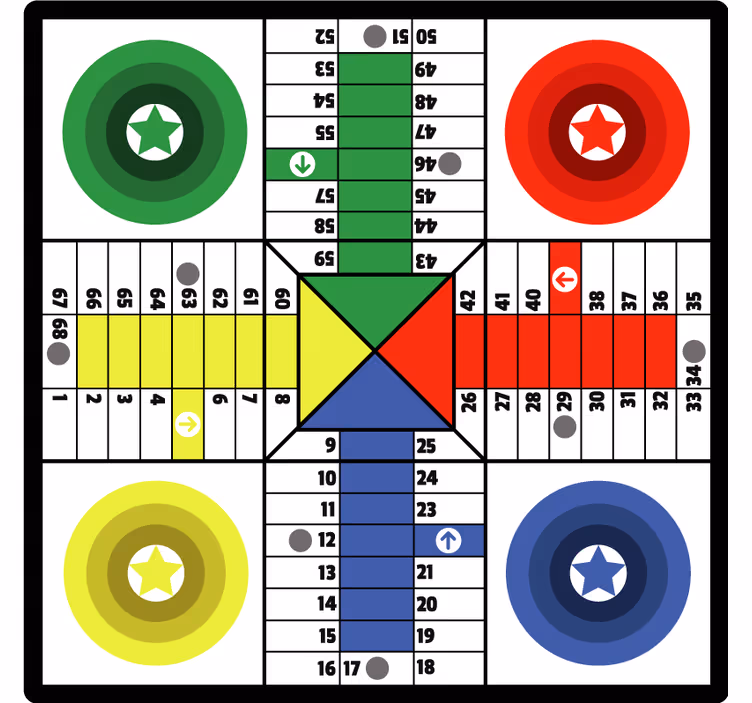 Childrens blind parchis game - TenStickers