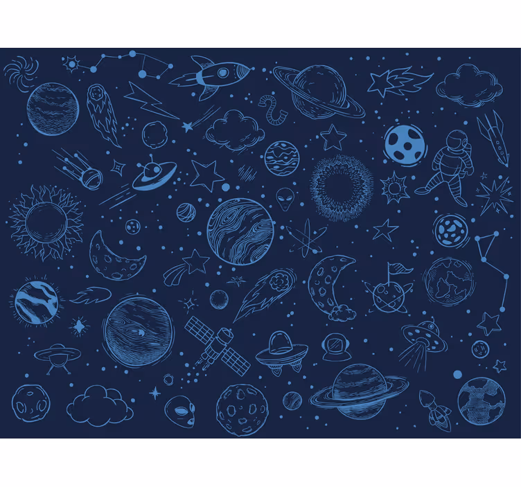 Childrens blind with plenty of space symbols - TenStickers