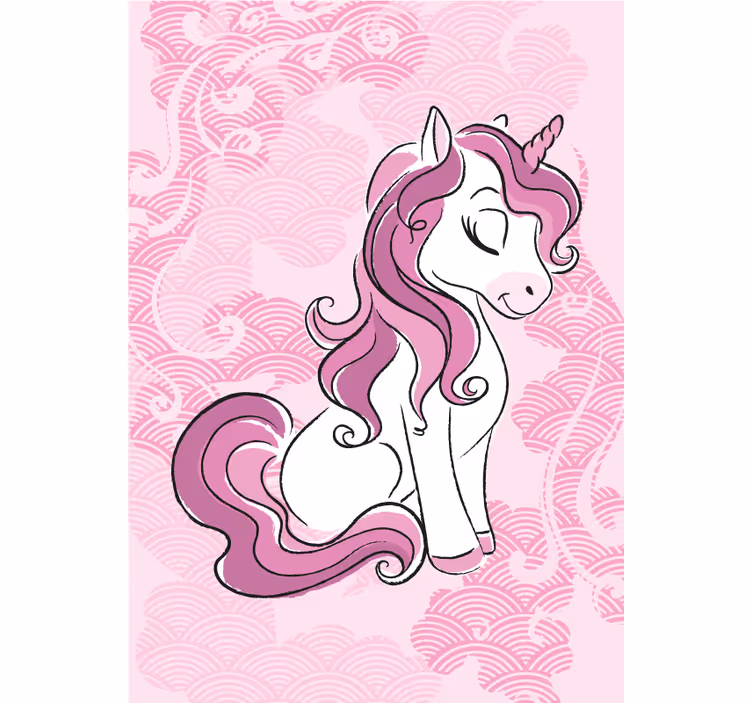 Childrens blind unicorn jumping on clouds - TenStickers