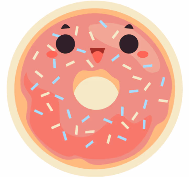 Childrens blind featuring anime doughnuts design - TenStickers