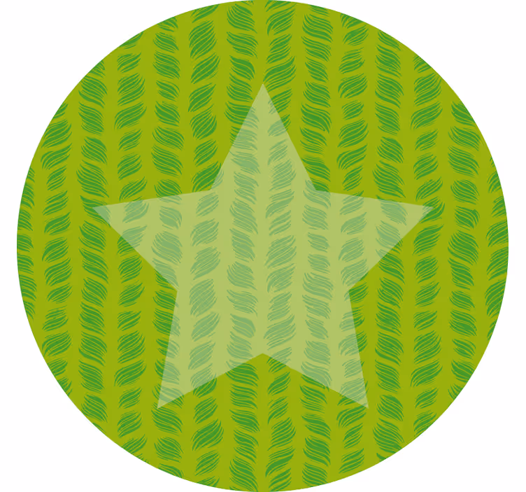 Childrens blind vinyl rug with star in a circle - TenStickers
