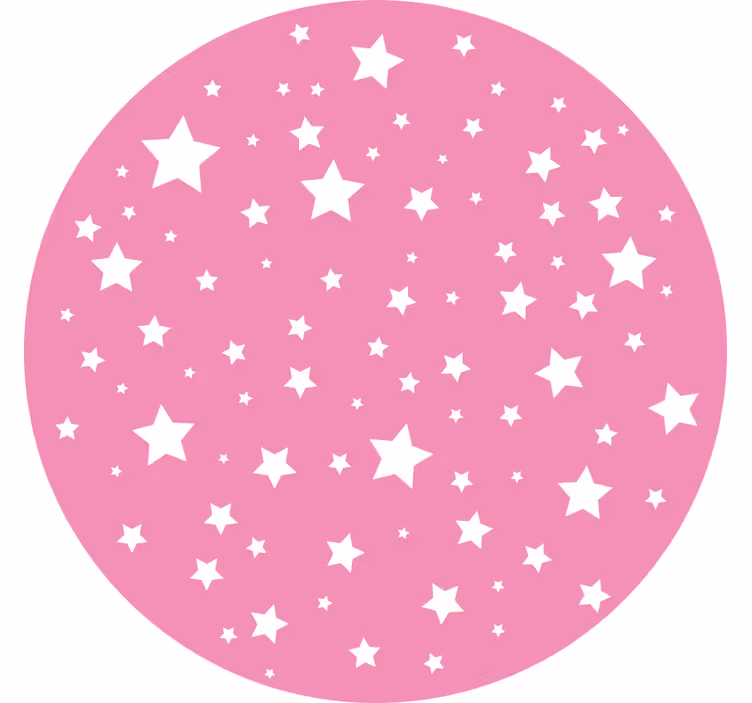 Childrens blind pink stars round - TenStickers
