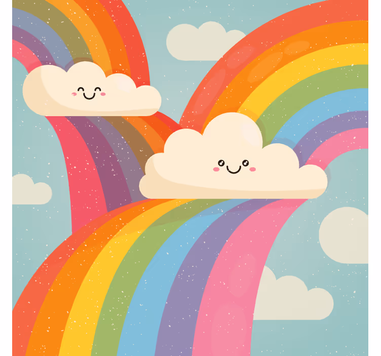 Childrens blind rainbow in clouds - TenStickers
