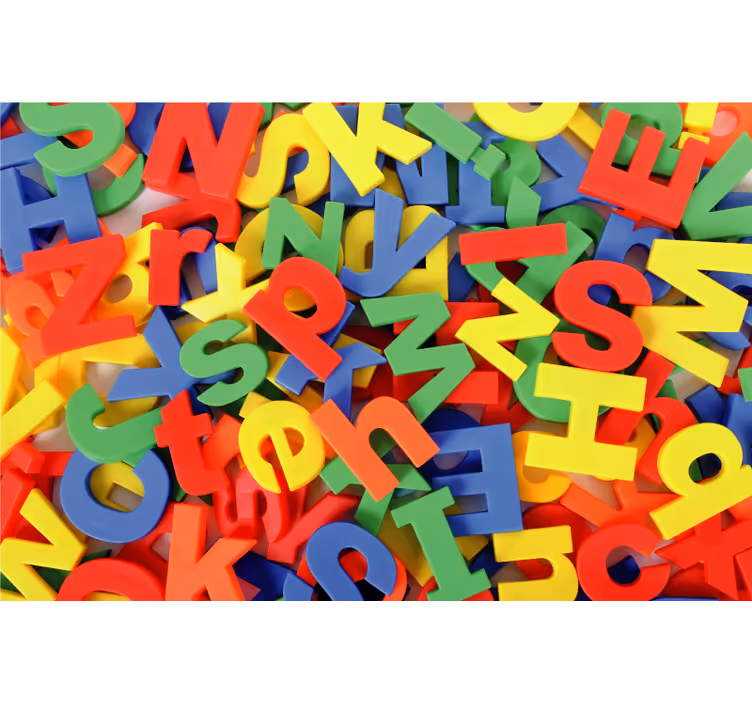 Childrens blind alphabet vinyl rug - TenStickers