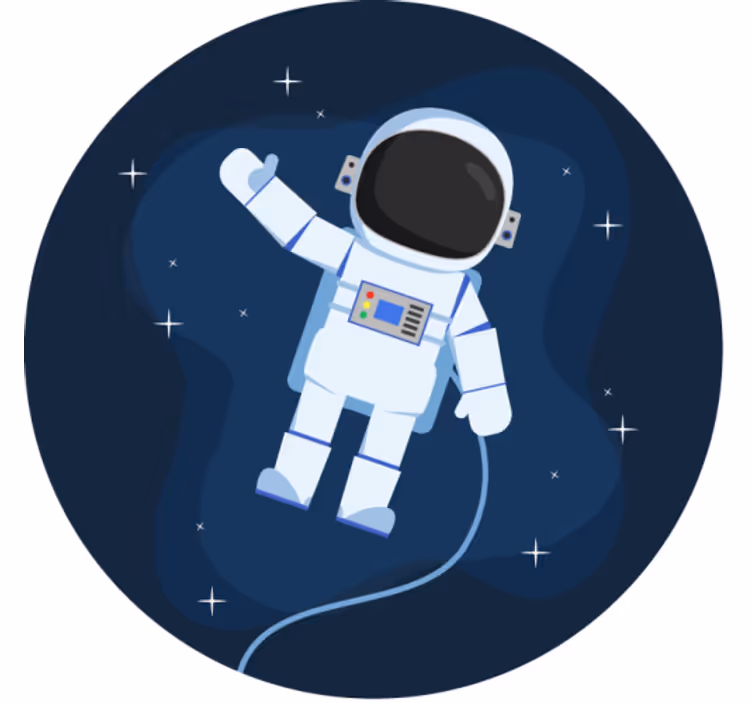 Childrens blind floating spaceman cartoon - TenStickers
