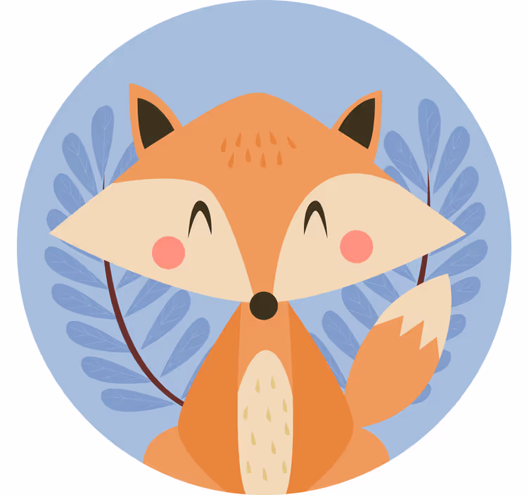 Childrens blind smart fox pastel colors - TenStickers