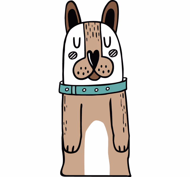 Childrens blind dog door vinyl - TenStickers