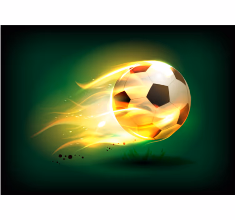 Childrens blind cool football on fire - TenStickers