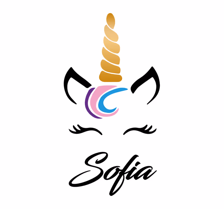 Childrens blind with personalized unicorn design - TenStickers