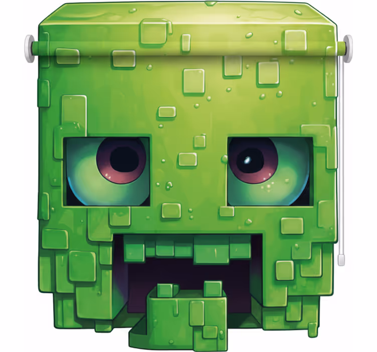 Childrens blind featuring spooky pixel art character - TenStickers