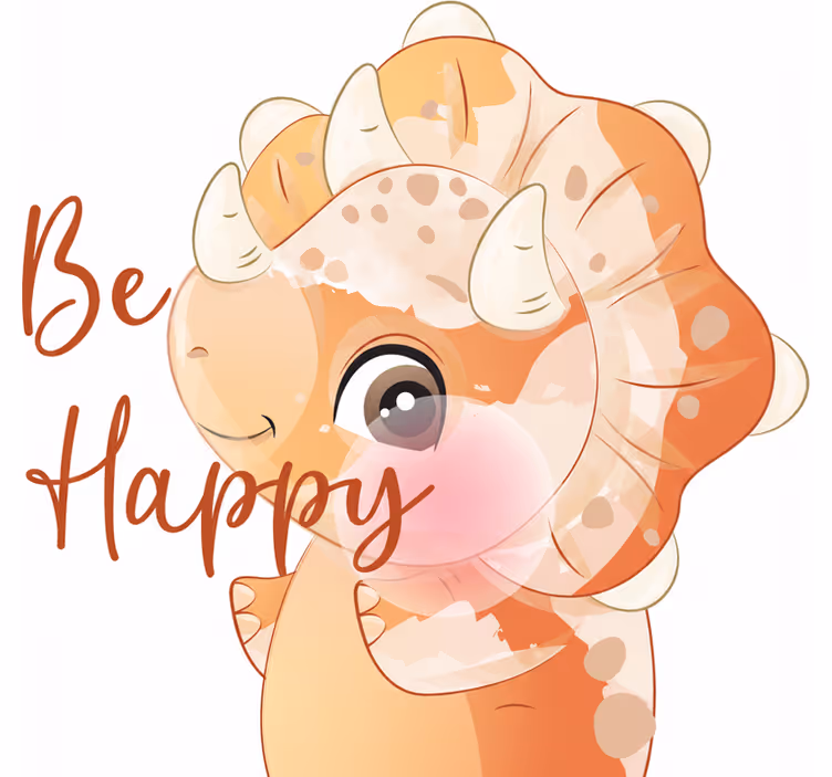 Childrens blind nordic dinosaur joy - TenStickers