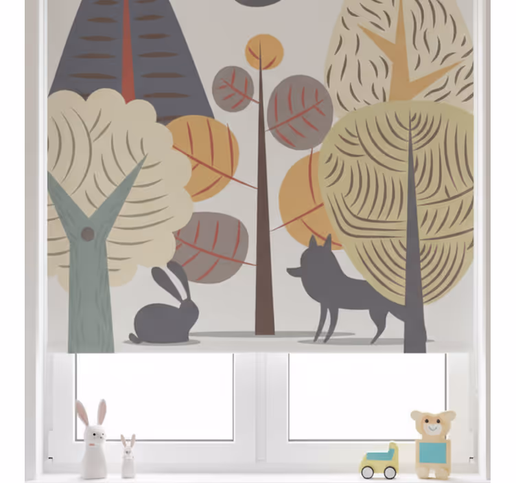 Pastel happy forest childrens blind - TenStickers