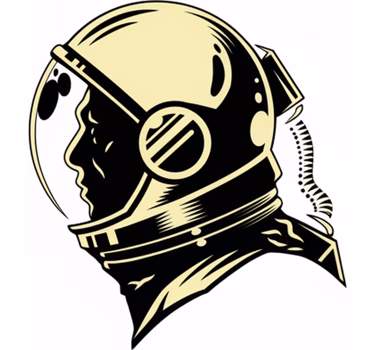 Children's blind vintage monochrome cosmonaut - TenStickers