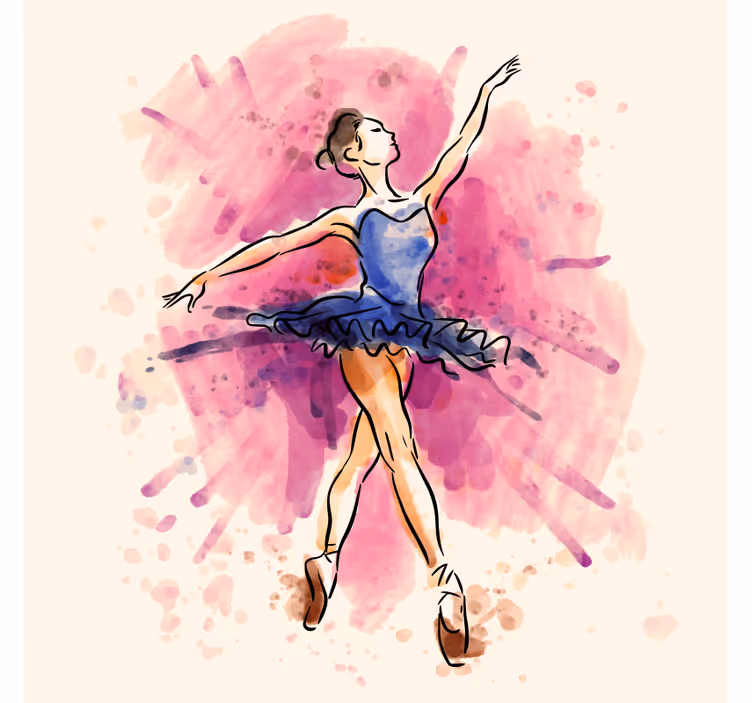 Childrens blind lilac dress ballerinas - TenStickers