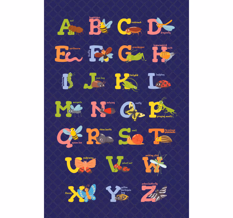 Childrens blind english alphabet childrens blind - TenStickers