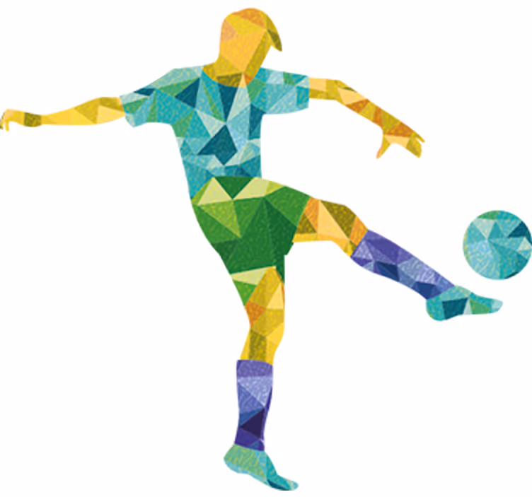 Teenage roller blind geometric football design - TenStickers