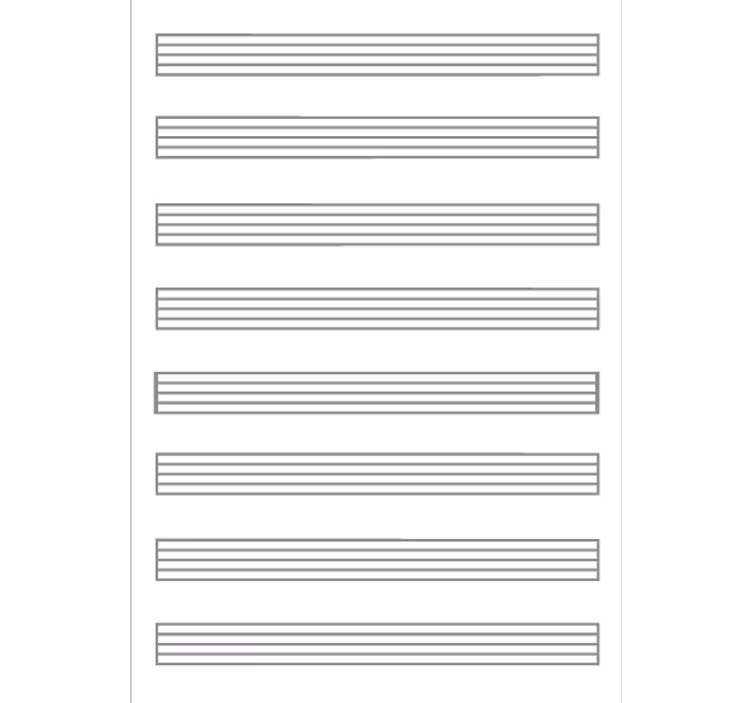 Teenage roller blind musical staff design - TenStickers