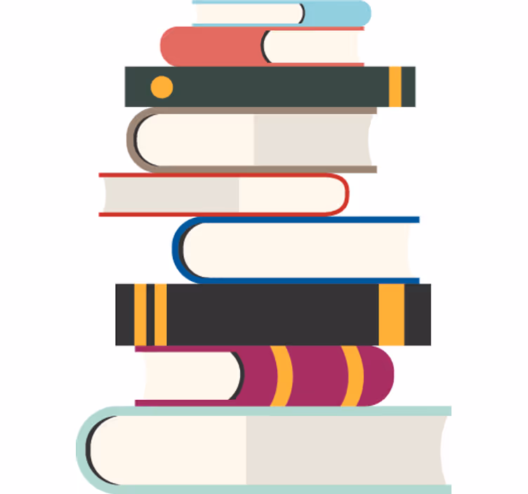 Teenage roller blind stacked book adhesive - TenStickers