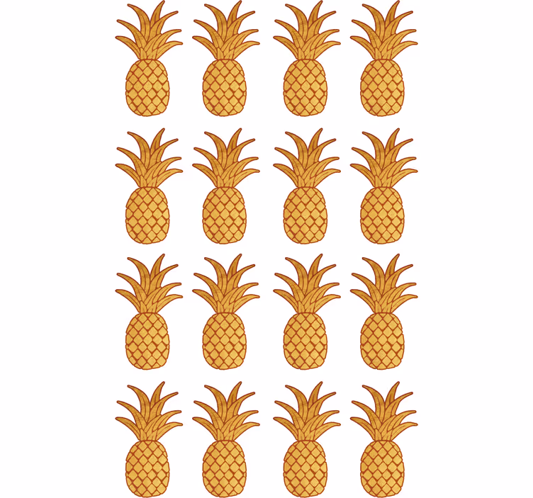 Teenage roller blind golden pineapple pattern - TenStickers
