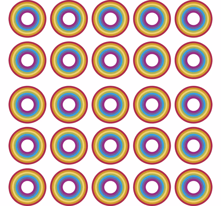 Teenage roller blind rainbow geometric design - TenStickers