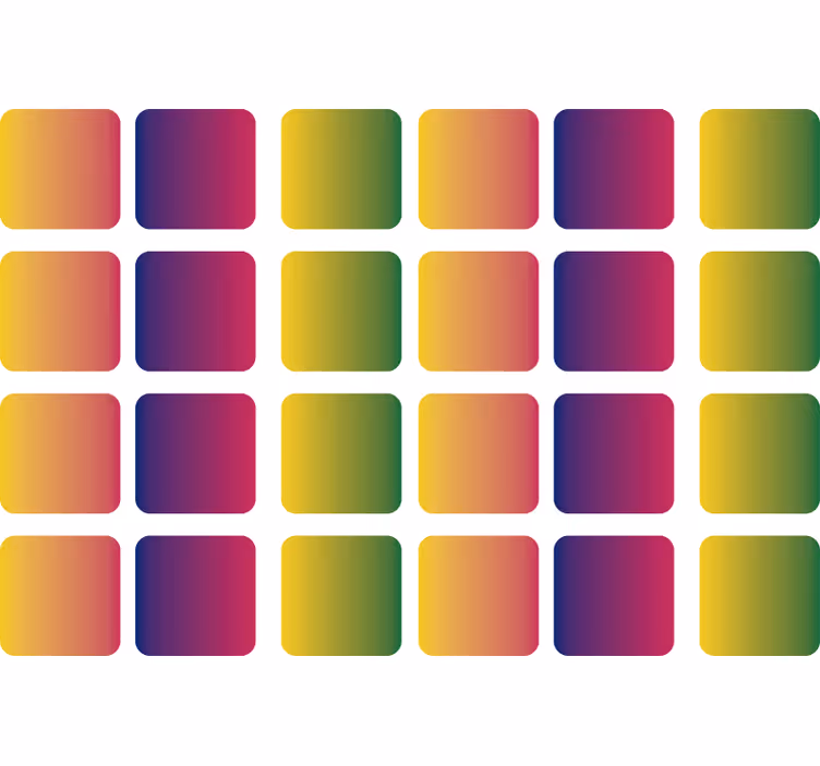 Teenage roller blind rainbow square geometrics - TenStickers
