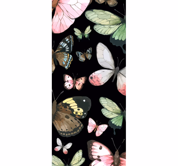 Teenage roller blind realistic butterflies design - TenStickers