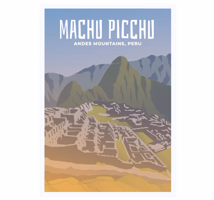 Teenage roller blind machu picchu design - TenStickers