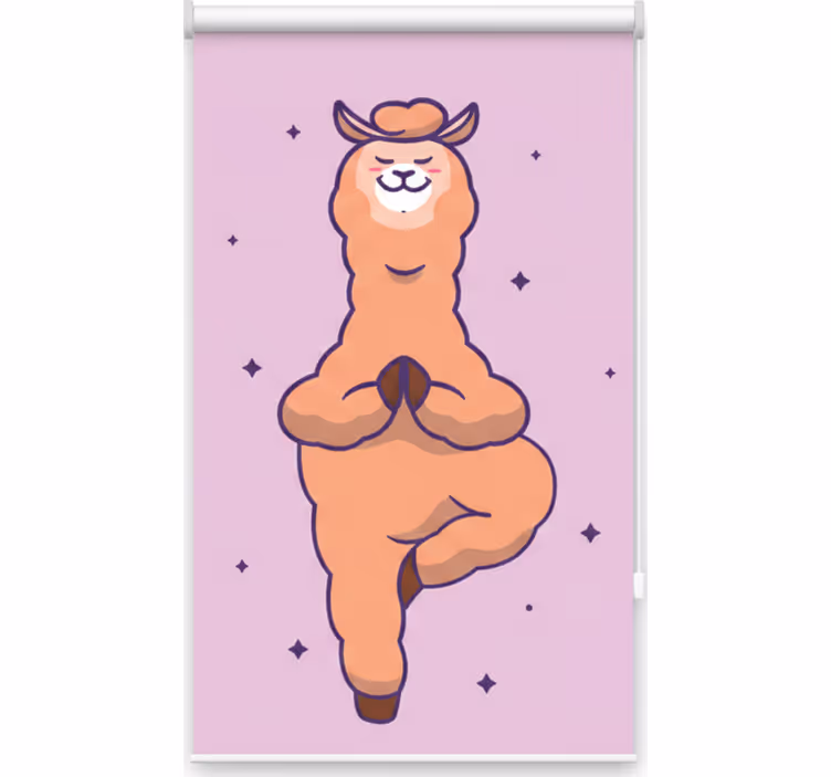 Teenage roller blind fitness llama - TenStickers