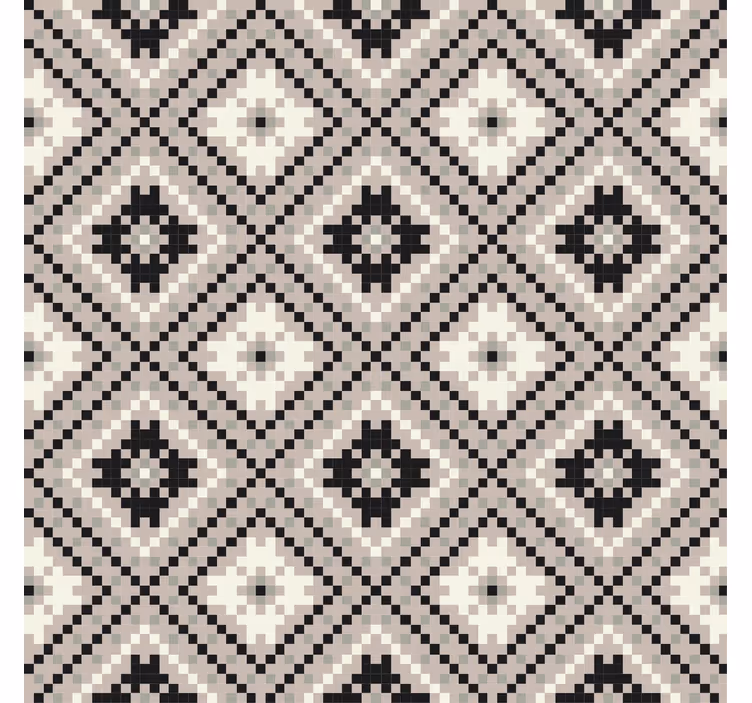 Beige blind in beige rhombus nordic design - TenStickers