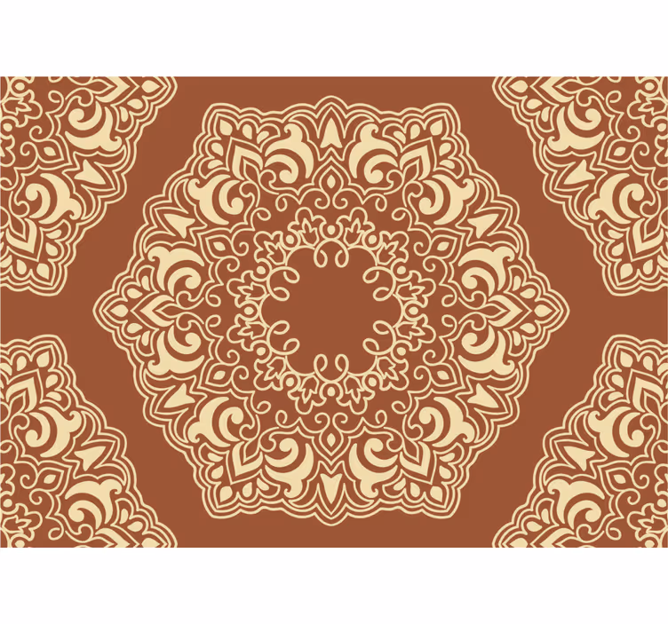 Beige blind in vintage russian design - TenStickers