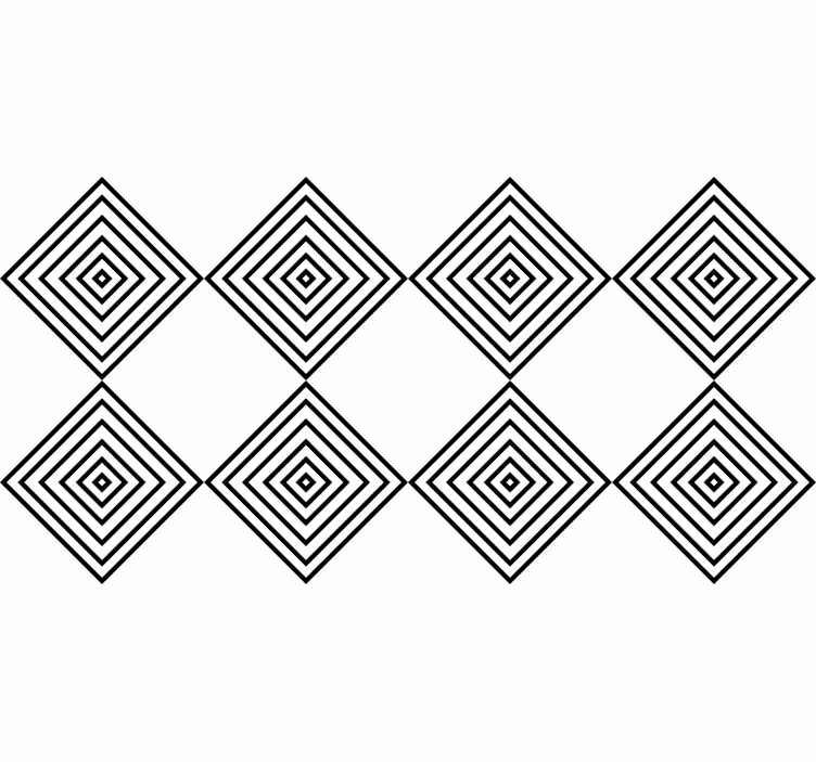 White blind with manolo tile design - TenStickers